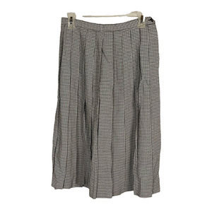 Styled by Gurian Vintage Pleated Skirt 100% WOOL AFL-CIO 1960 Black White Check